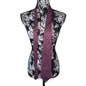 Woodward Italian Silk Tie Professional Career Floral Workwear Business Office